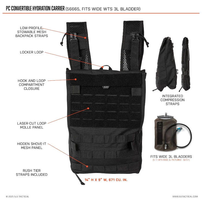 PC Convertible Hydration Carrier