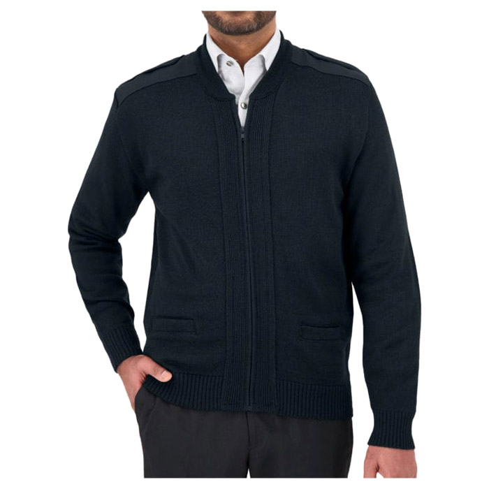 Crew Neck Zip-Front Commando Sweater