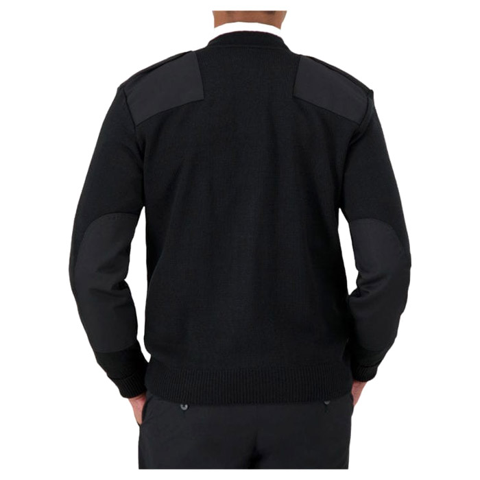 V-Neck Zip-Front Commando Sweater