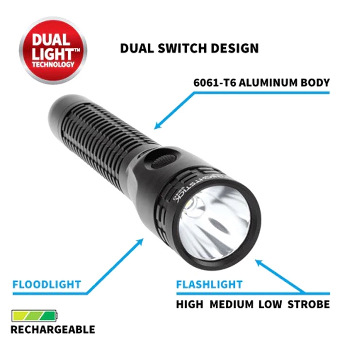 NSR-9944XL Xtreme Lumens Multi-Function Rechargeable Dual-Light Flashlight