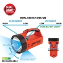 VIRIBUS Intrinsically Safe Rechargeable X-Series Dual-Light Lantern Light