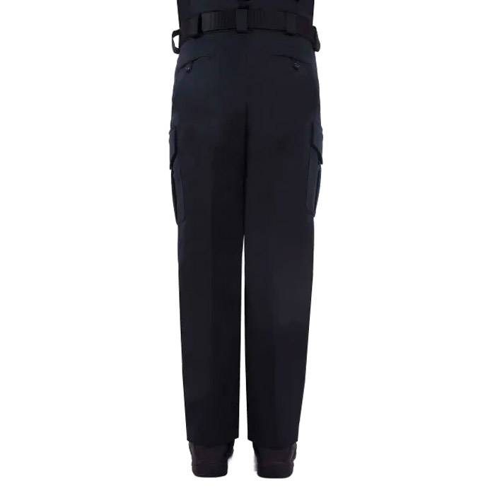 Blauer Side-Pocket Polyester Trousers