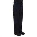 Blauer Side-Pocket Polyester Trousers