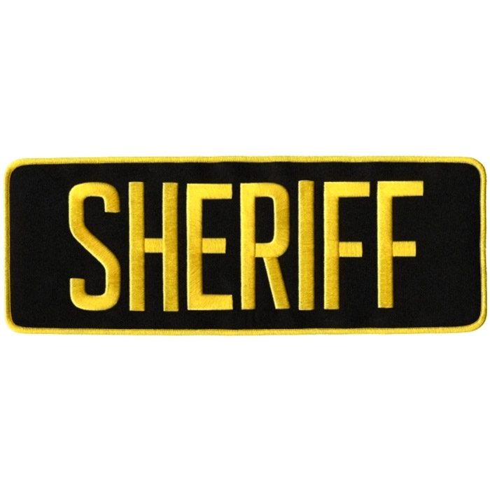 Hero's Pride 11" x 4" Sew On SHERIFF Back Patch