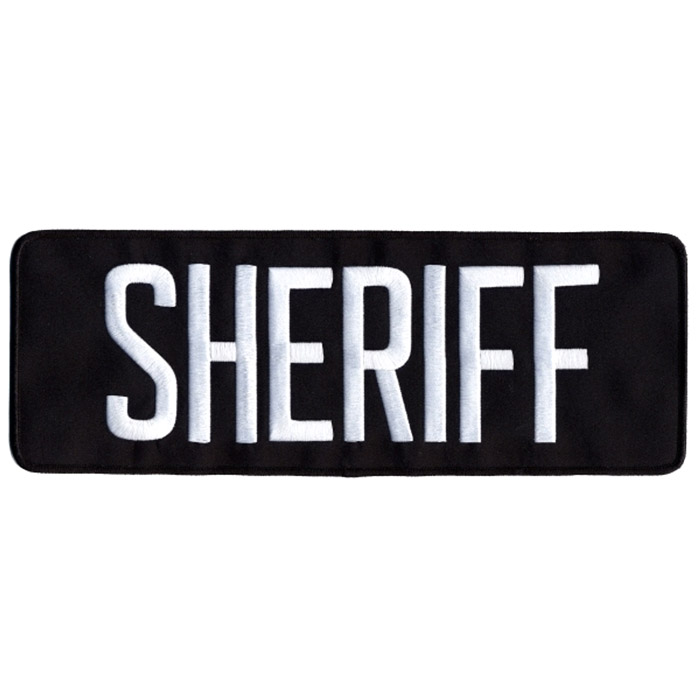 Hero's Pride 11" x 4" Sew On SHERIFF Back Patch