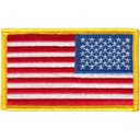 Hero's Pride 3 3/8" x 2" USA Flag Velcro Patch