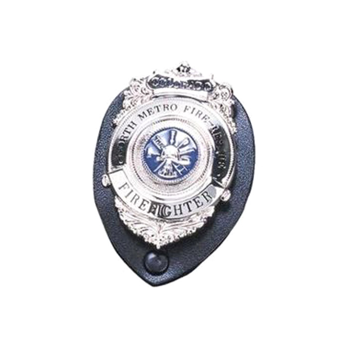 Strong Leather Clip-on Shield Badge Holder