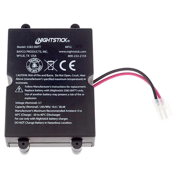Nightstick Intrinsically Safe 4-Cell Lithium-ion Rechargeable Battery Pack For 5582 Series LED Lights