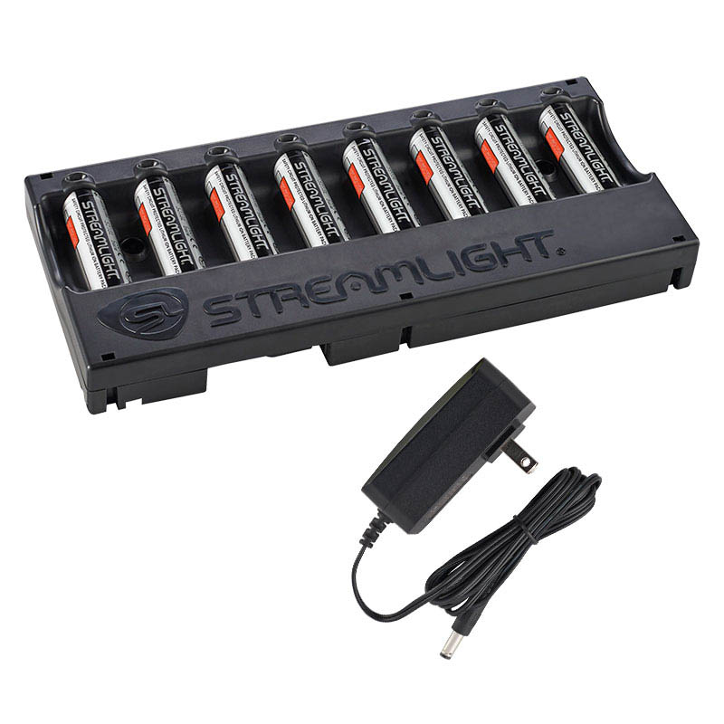 8-Unit Li-ion Bank Charger for Streamlight SL-B26 Batteries