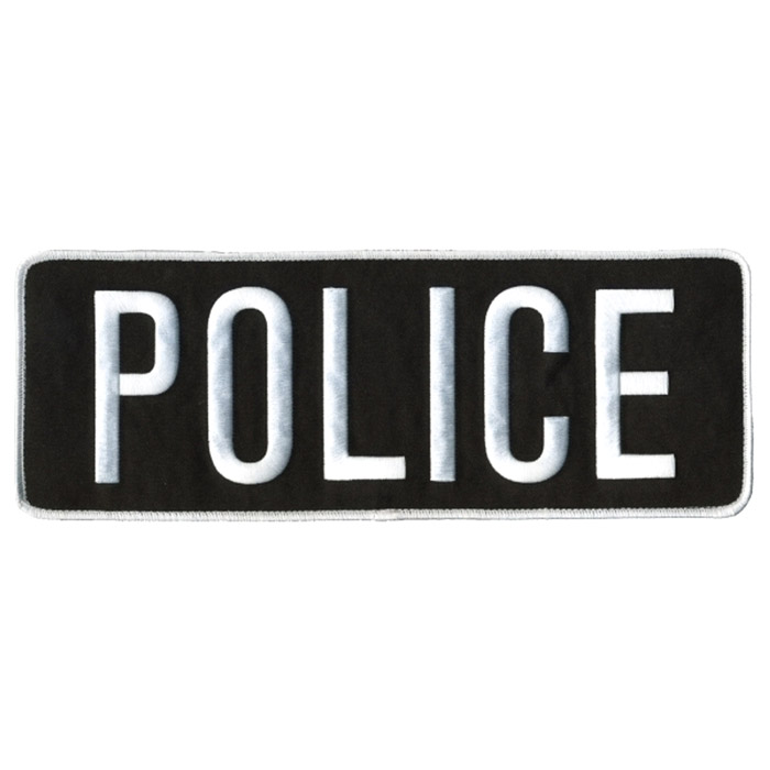 Hero's Pride 11" x 4" Velcro POLICE Back Patch