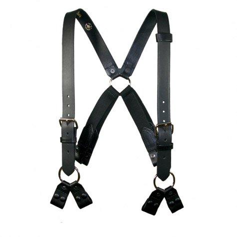 Boston Leather 8 Point Suspenders for Morning Pride Turnout Gear