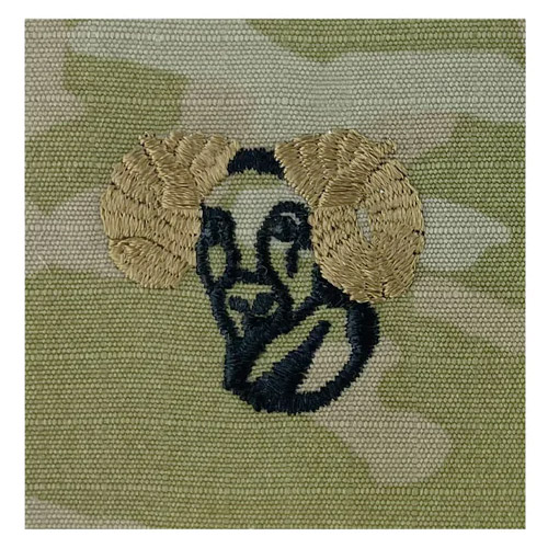 Army Sew On Ram's Head 