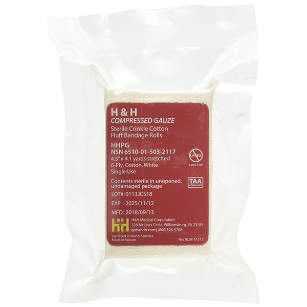 H&H Medical Rolled Compressed Gauze