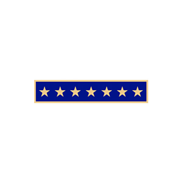 Smith & Warren C707 1 7/8" Single Color Seven Star Award Bar