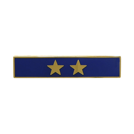 Blackinton A12293 One Color Recognition Bar with Two Stars