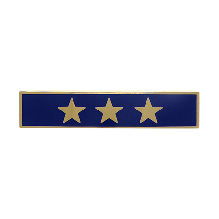 Blackinton A12294 One Color Recognition Bar with Three Stars