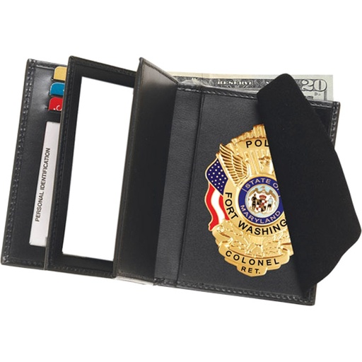Strong Leather Deluxe Double ID Hidden Badge, Credit Card & License Wallet