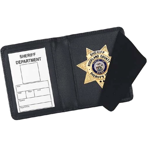 Strong Leather Side Open Dress Badge Case