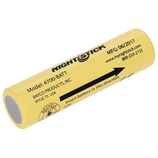 [NTSTK-4700-BATT] Nightstick Non-IS Removable 18650 Lithium-ion Rechargeable Battery