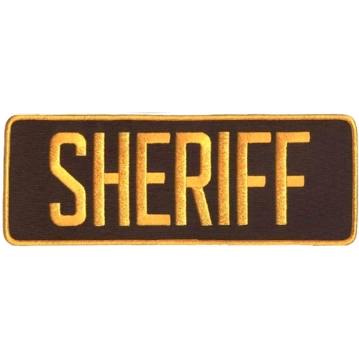 Hero's Pride 11" x 4" Velcro SHERIFF Back Patch