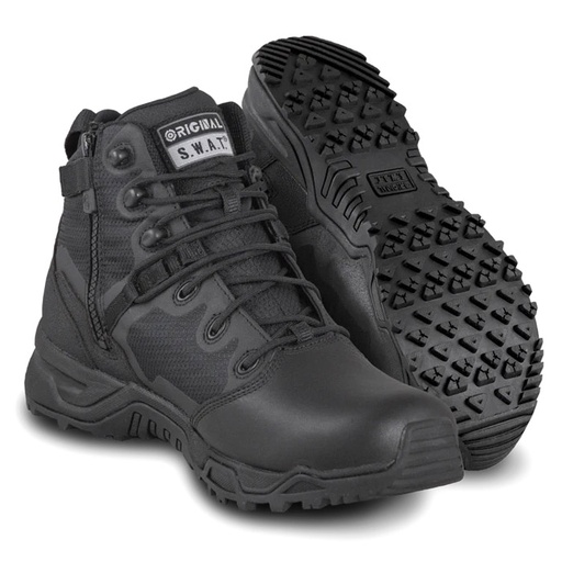 Original SWAT Alpha Fury 6" Side-Zip Tactical Boot with Polishable Toe
