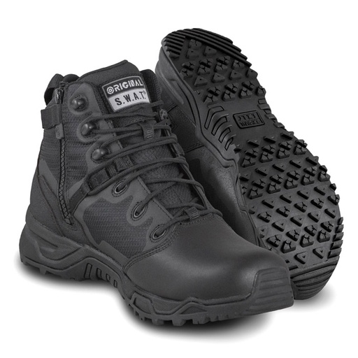 Original SWAT Alpha Fury 6" Waterproof Side-Zip Tactical Boot with Polishable Toe