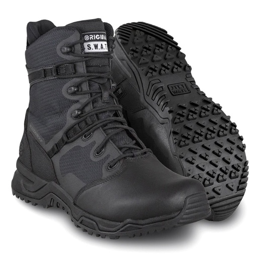 Original SWAT Alpha Fury 8" Waterproof Side-Zip Tactical Boot with Polishable Toe