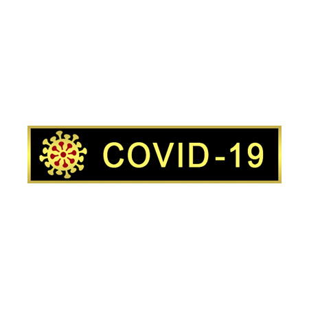 [BKTN-A12827-B-BLK-GLD] Blackinton A12827-B Covid-19 Commendation Bar