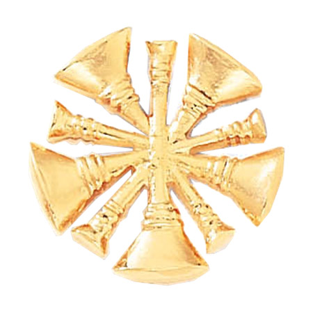 Blackinton 3/4" Crossed Horns Collar Insignia