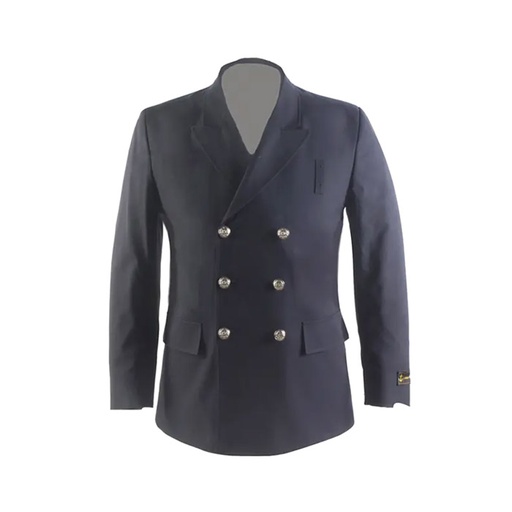 Anchor Double Breasted 100% Polyester Coat with Bottom Flaps for Women