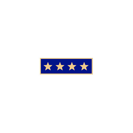 Smith & Warren SAB3 1 3/8" Single Color Four Star Award Bar