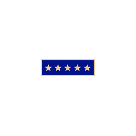 Smith & Warren SAB3 1 3/8" Single Color Five Star Award Bar