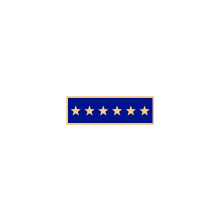 Smith & Warren SAB3 1 3/8" Single Color Six Star Award Bar