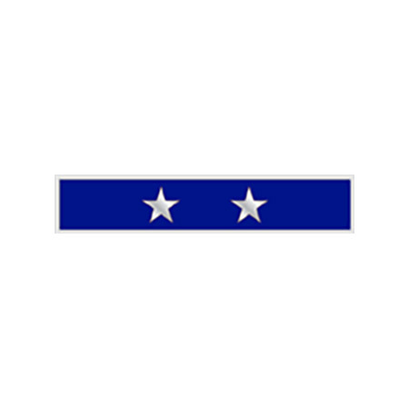 Smith & Warren C707 1 7/8" Single Color Two Star Award Bar