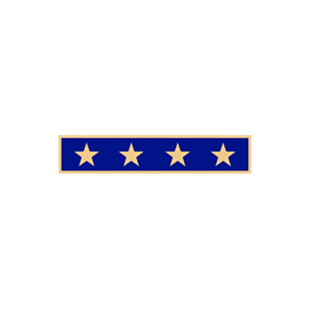 Smith & Warren C707 1 7/8" Single Color Four Star Award Bar