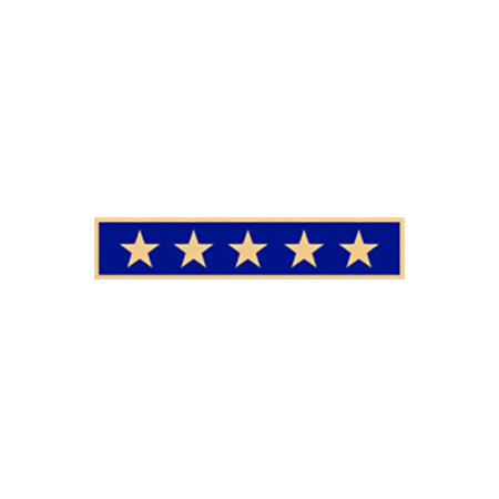 Smith & Warren C707 1 7/8" Single Color Five Star Award Bar