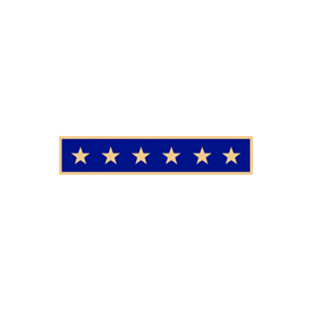 Smith & Warren C707 1 7/8" Single Color Six Star Award Bar