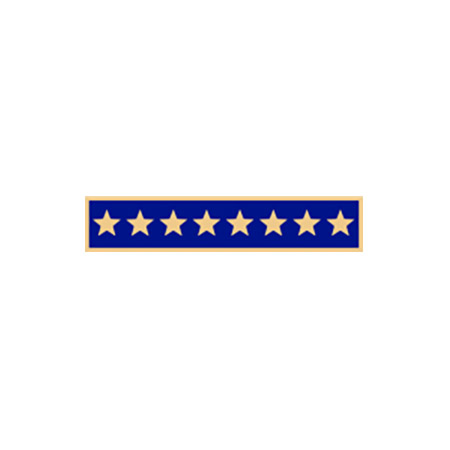 Smith & Warren C707 1 7/8" Single Color Eight Star Award Bar